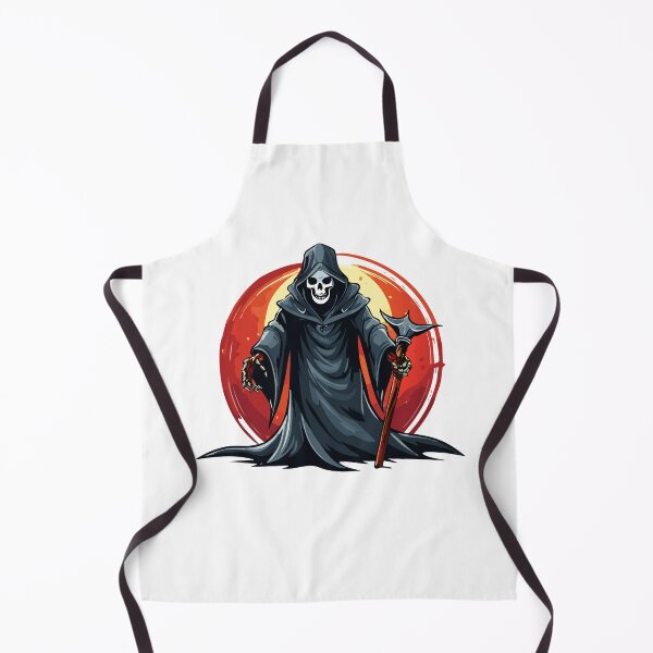Item preview, Grim Reaper with scythe death, Grim reaper holding sickle, ghost death scary creepy, Grim reaper skull with hood designed and sold by Danler.