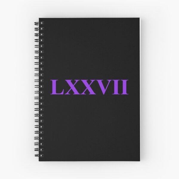 Item preview, Number 77 Roman Numeral LXXVII – Bold Purple Classic Look designed and sold by NECHSTORE.