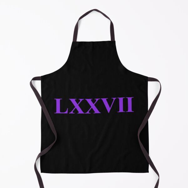 Item preview, Number 77 Roman Numeral LXXVII – Bold Purple Classic Look designed and sold by NECHSTORE.