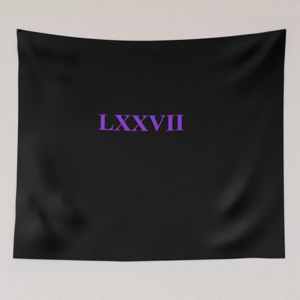 Item preview, Number 77 Roman Numeral LXXVII – Bold Purple Classic Look designed and sold by NECHSTORE.