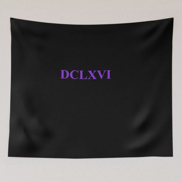 Item preview, Number 666 Roman Numeral DCLXVI – Gothic Purple Aesthetic designed and sold by NECHSTORE.