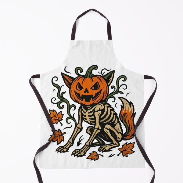 Item preview, Halloween Skeleton Fox with Pumpkin Head designed and sold by Animarisca.