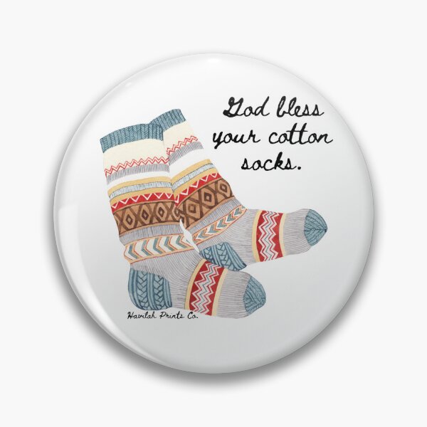 Item preview, God Bless Your Cotton Socks designed and sold by HavilahPrintsCo.