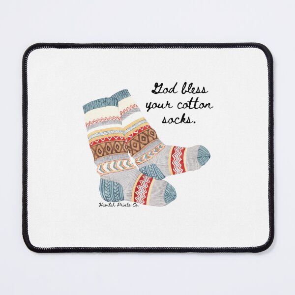 Item preview, God Bless Your Cotton Socks designed and sold by HavilahPrintsCo.