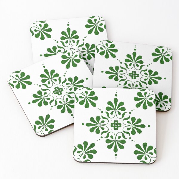 Item preview, Clover Green Retro Square Pattern – Vintage Style Design designed and sold by Phoenix Art Studio.