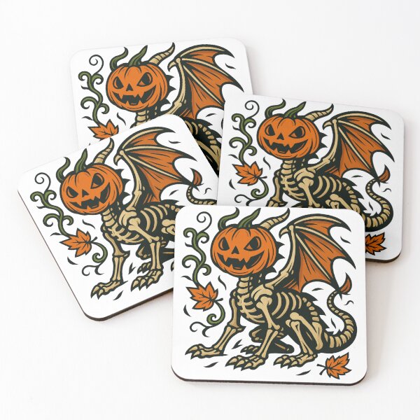Item preview, Halloween Skeleton Dragon with Pumpkin Head designed and sold by Animarisca.