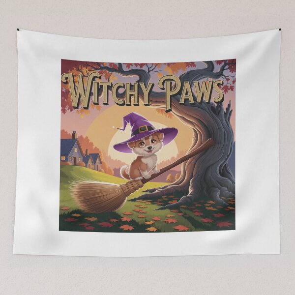 Item preview, Witchy Paws | Magical Halloween Dog designed and sold by PetJoyPrintsCO.