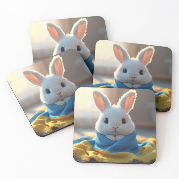 Item preview, Cute Ukrainian Bunny in Blue and Yellow designed and sold by Kitty Kat.