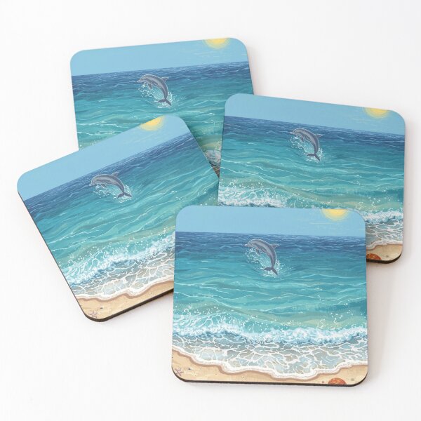 Item preview, Sunrise Beach Jumping Dolphin designed and sold by lovelywhimsyart.