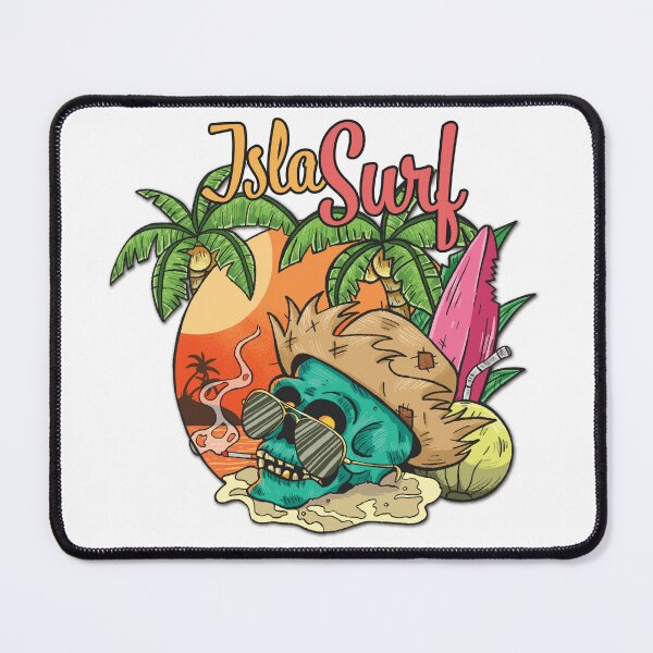 Item preview, Isla Surf – Eternal Chill Sunset Skull designed and sold by tshirt-tech-pr.