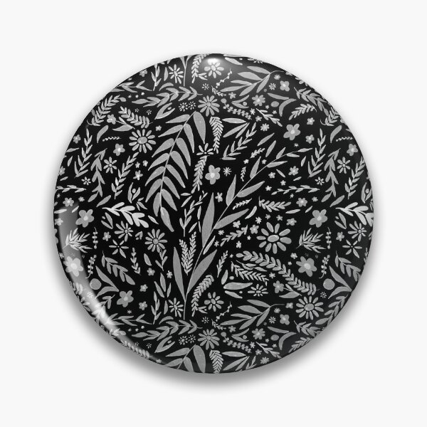 Artikelvorschau, schwarz weißes Blumenmuster entworfen und verkauft von Silvershadows.