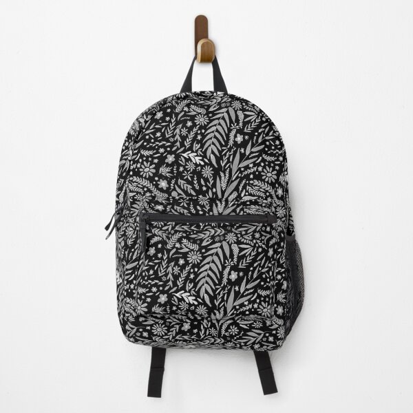 Item preview, black and white floral pattern designed and sold by Silvershadows.