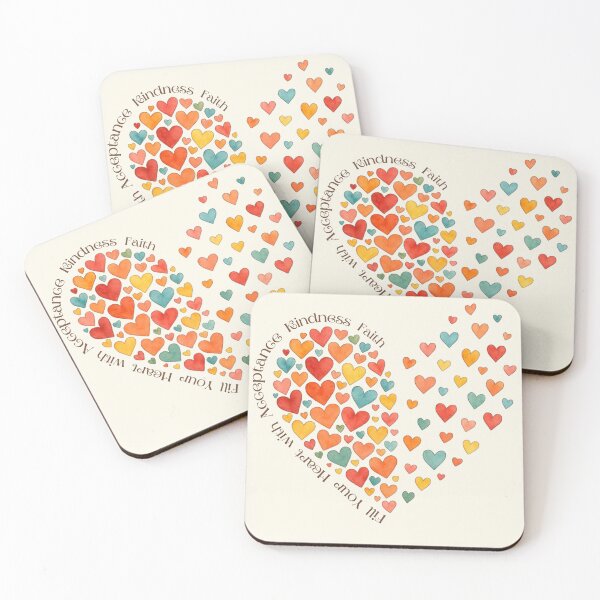 Item preview, Fill Your Heart with Acceptance, Kindness & Faith (V.6) – Colorful Heart Design designed and sold by D-Islamic.