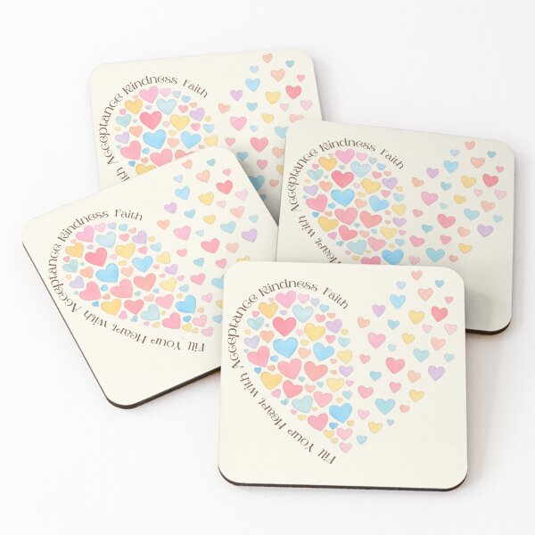 Item preview, Fill Your Heart with Acceptance, Kindness & Faith (V.5) – Pastel Heart Design designed and sold by D-Islamic.