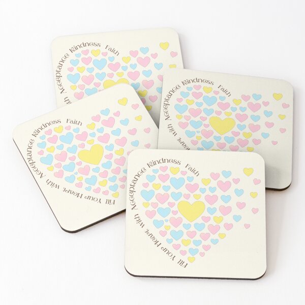Item preview, Fill Your Heart with Acceptance, Kindness & Faith (V.4) – Pastel Heart Design designed and sold by D-Islamic.