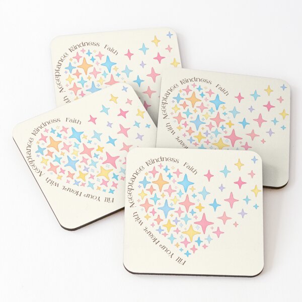 Item preview, Fill Your Heart with Acceptance, Kindness & Faith (V.3) – Pastel Heart Design designed and sold by D-Islamic.