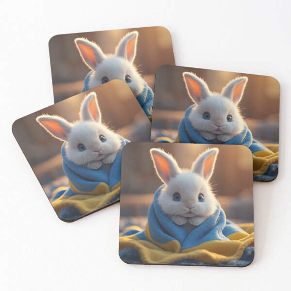 Item preview, Cute Ukrainian Bunny in Blue and Yellow designed and sold by Kitty Kat.