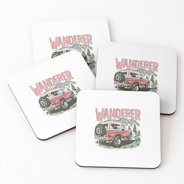 Item preview, WANDERER Vintage Off-Road Car Graphic | Retro Mountain Adventure T-Shirt designed and sold by Colorful-Garden.