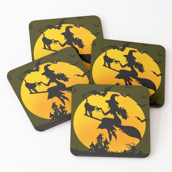 Item preview, Vintage Halloween Haunted House Witch Design designed and sold by petpuppymania.
