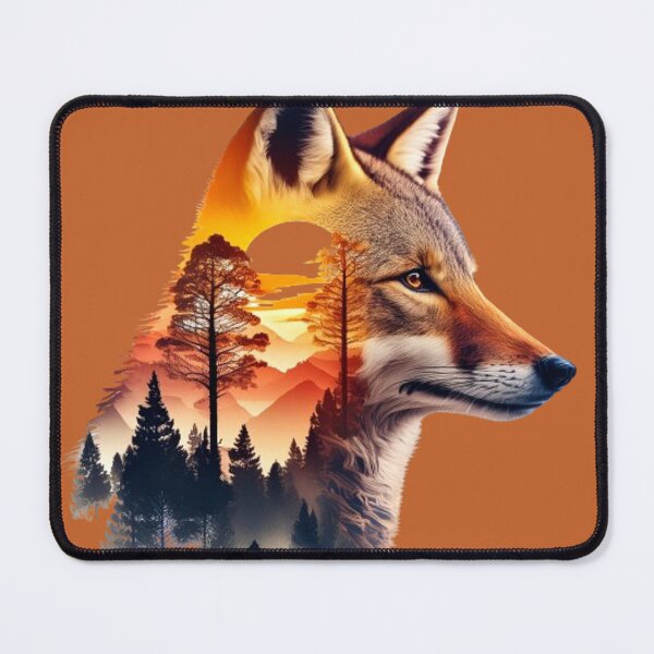 Artikelvorschau, Coyote and Sunset Wilderness Art – Spirit of the Wild Nature Design entworfen und verkauft von ActiveOutdoorLiving.