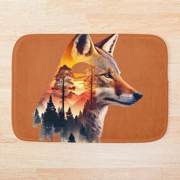 Aperçu de l'œuvre Coyote and Sunset Wilderness Art – Spirit of the Wild Nature Design créée et vendue par ActiveOutdoorLiving.