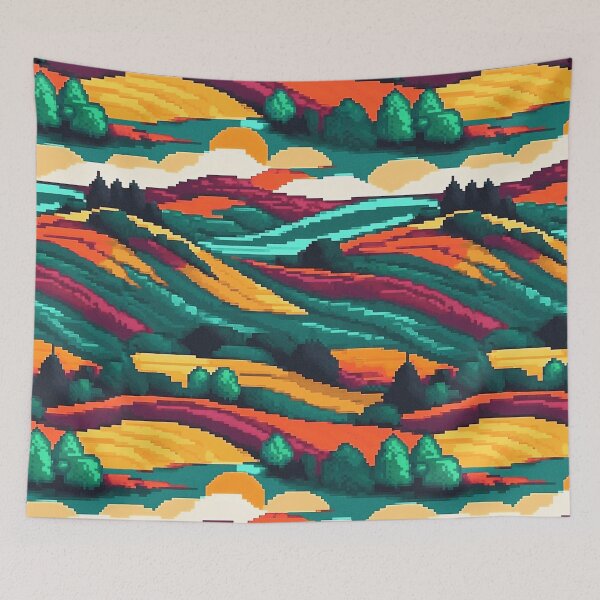 Item preview, Lush Pixelized Forest Pattern | Tree Art | Nature-Inspired Pattern designed and sold by UnhingedBird.