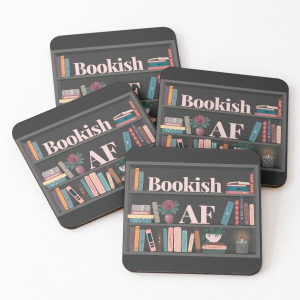 Item preview, Bookish AF Dark Academia Bookshelf | Moody Book Lover Aesthetic Decor designed and sold by Petal & Flame.