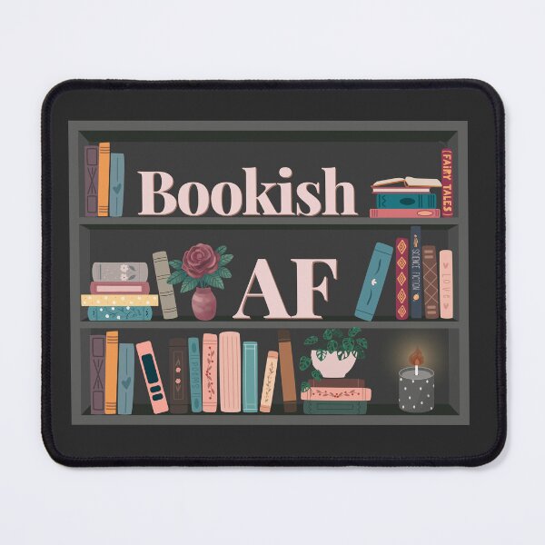 Item preview, Bookish AF Dark Academia Bookshelf | Moody Book Lover Aesthetic Decor designed and sold by Petal & Flame.