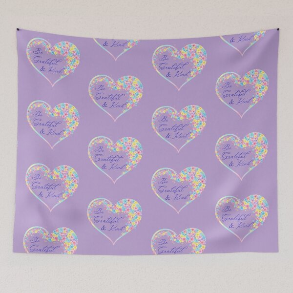 Item preview, Be Grateful and Kind (V.2)- Pastel Floral Heart Design designed and sold by D-Islamic.