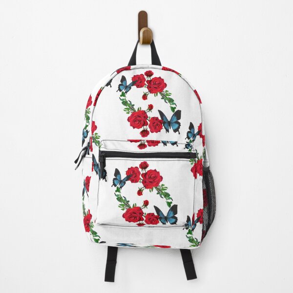 Item preview, Red Roses & Blue Butterflies – Streetwear Romantic Vibe designed and sold by lumar23.