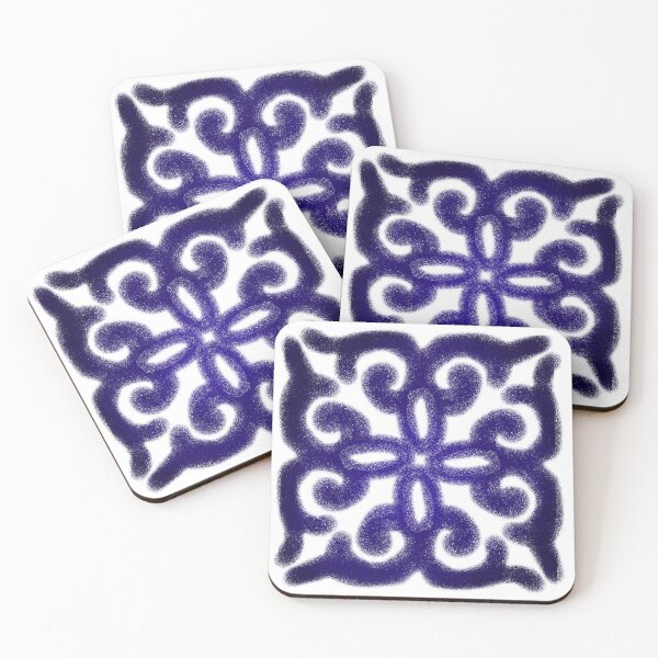 Item preview, Glittery Eggplant Purple Square Pattern – Shimmering Geometric Design designed and sold by Phoenix Art Studio.