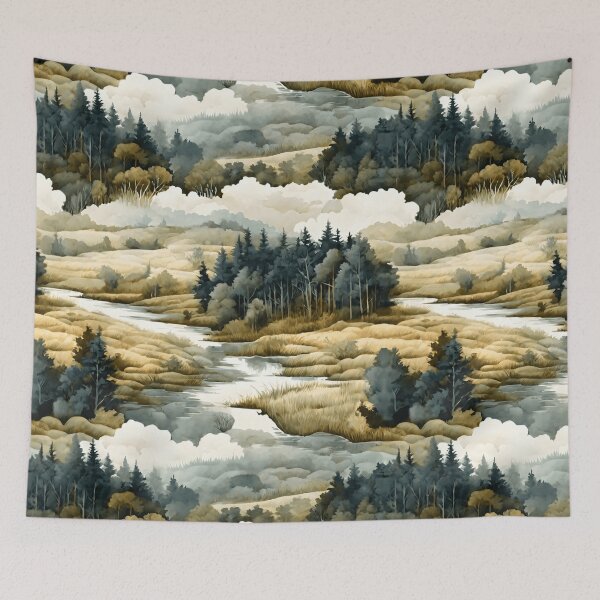 Item preview, Lush Green Forest Pattern | Tree Art | Nature-Inspired Pattern designed and sold by UnhingedBird.