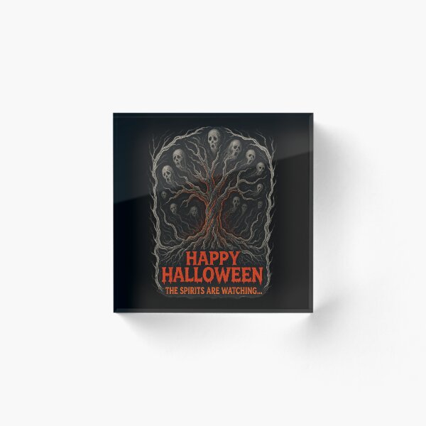 Item preview, The Spirits Are Watching – Haunted Halloween Tree designed and sold by alizo74.