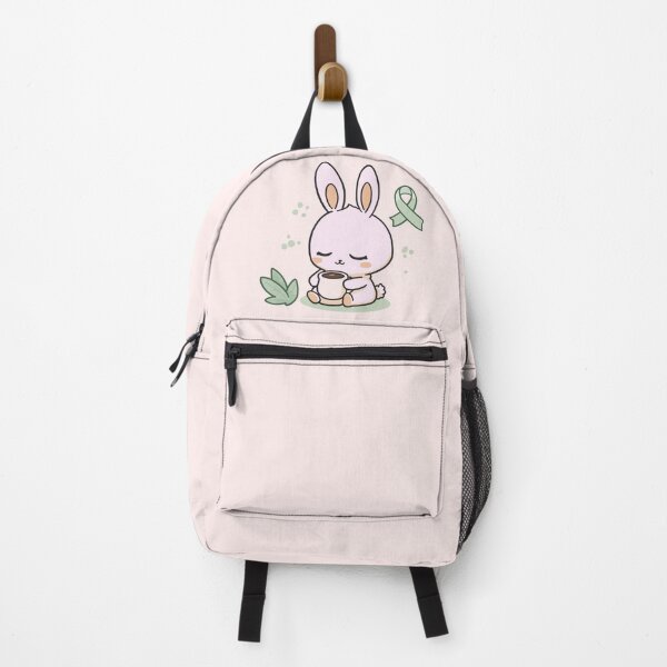 Item preview, Brewed Balance Bunny – Kawaii Mental Health Coffee Mug & Sticker designed and sold by Moon's Arts.