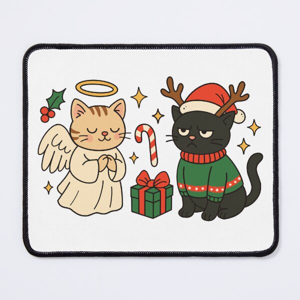 Item preview, Angel and Reindeer Cats designed and sold by PolinaMirralisa.