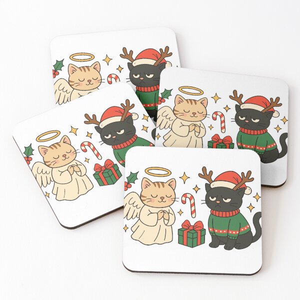 Item preview,  Angel and Reindeer Cats designed and sold by PolinaMirralisa.