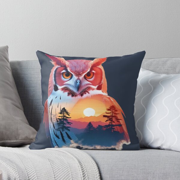 Item preview, Owl and Sunset Wilderness Art – Tranquil Wisdom in Nature Design designed and sold by ActiveOutdoorLiving.