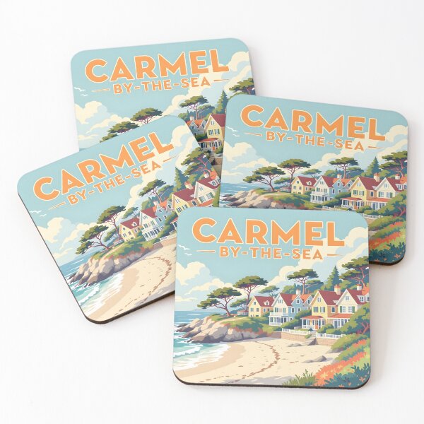 Item preview, Carmel by-the-Sea: Vintage-Style Painterly Travel Poster designed and sold by LSVart.