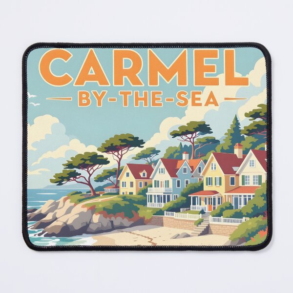 Item preview, Carmel by-the-Sea: Vintage-Style Painterly Travel Poster designed and sold by LSVart.