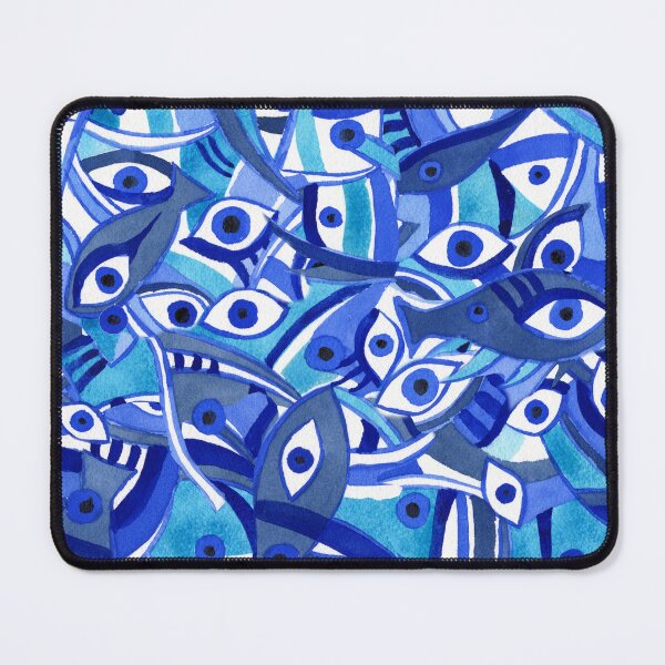 Item preview, Gorgeous Magic Eye Blue Beach Theme Pattern Watercolor designed and sold by Irina Sztukowski.