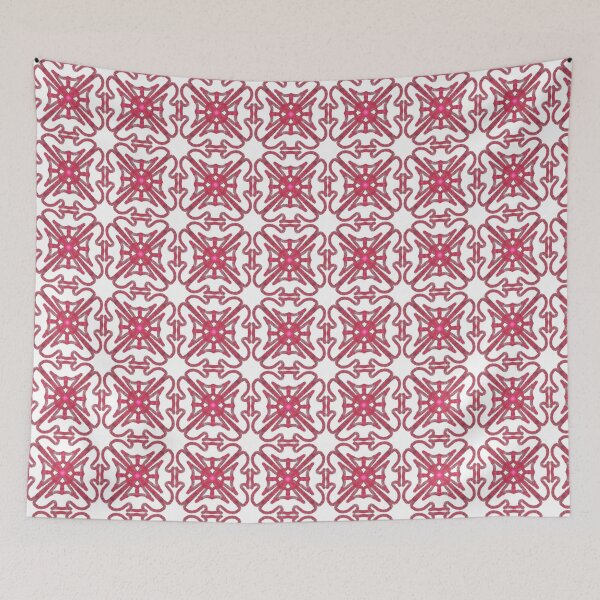 Item preview, Shiny Cockscomb Color Vintage Pattern – Deep Red, Burgundy & Olive Design designed and sold by Phoenix Art Studio.