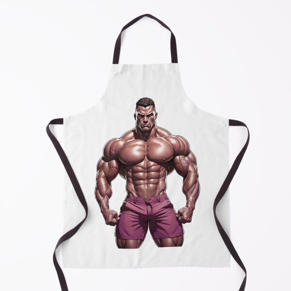 Item preview, Titan Physique: Hyper-Muscular Hero in Purple Shorts designed and sold by ForeverPrintsOK.