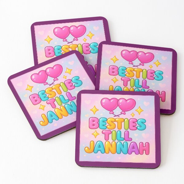Item preview, Besties Till Jannah ( with Bg ) - Colorful Islamic Friendship Design designed and sold by D-Islamic.
