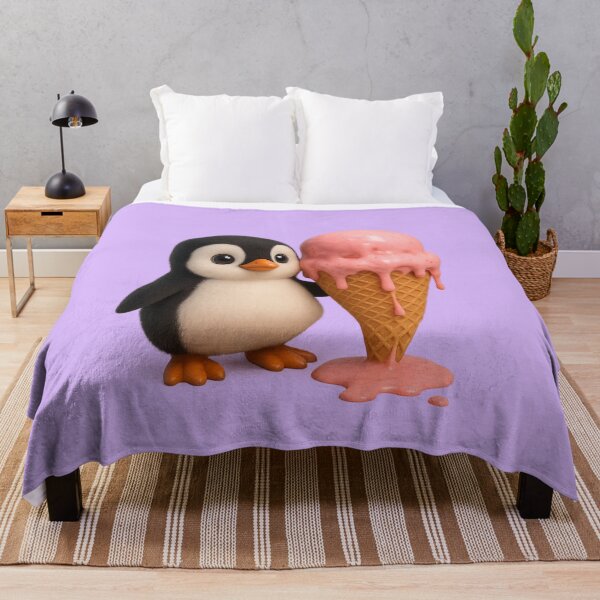 Item preview, Penguin Ice Cream Love designed and sold by DesignShopAD.