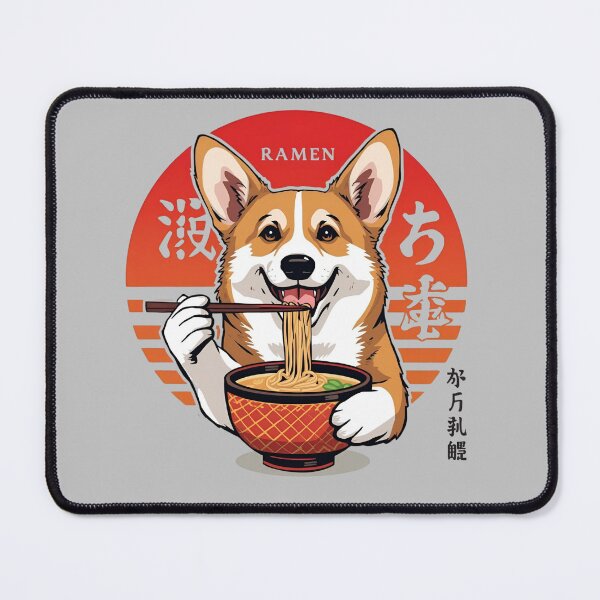 Item preview, Corgi Dog Eating Ramen designed and sold by BKDIGITALSHOP.