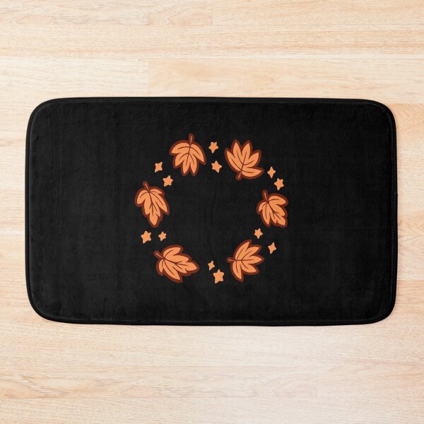 Item preview, Orange Autumn Maple Leaves Sparkling Round Frame Wreath designed and sold by shirt-o-mat.