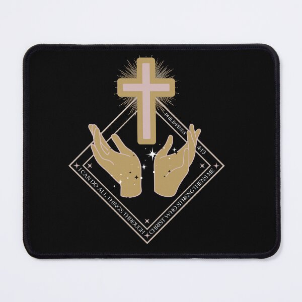 Artikelvorschau, Bibelstelle Philipper 4:13 – Version 2 entworfen und verkauft von Holy Coast Threads (Formerly ChristianFlower).