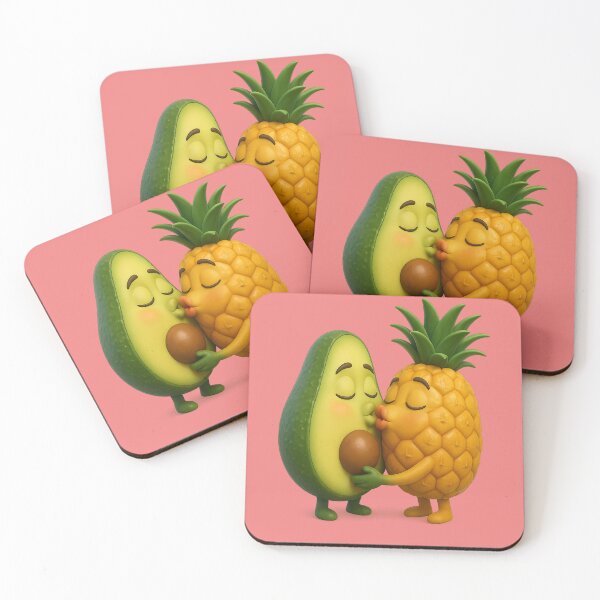 Item preview, Tropical kiss between avocado and pineapple designed and sold by DesignShopAD.