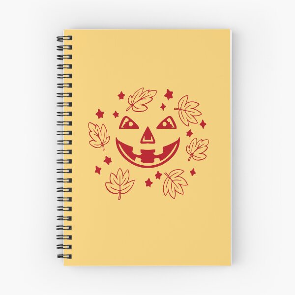 Item preview, Smiling Pumpkin Face Surrounded by Glowing Autumn Leaves Stars designed and sold by shirt-o-mat.