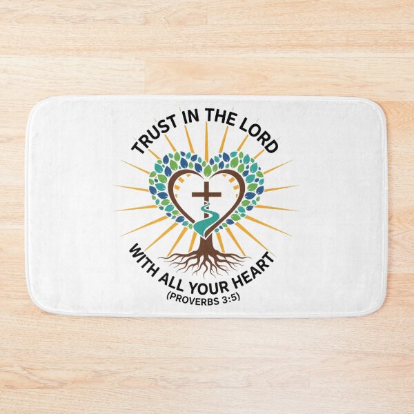 Item preview, Proverbs 3:5 Heart Tree Cross Christian Quote Design. designed and sold by loveandlightrb.